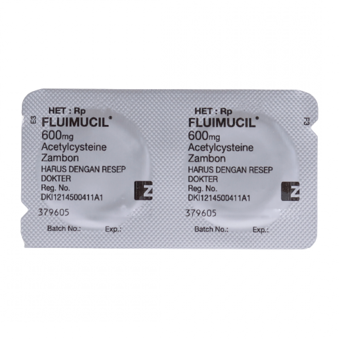 FLUIMUCIL A 600mg Effervescent 10's for Cough, Phlegm, Phlegm Medicine, Ubat Batuk, Ubat Kahak, 止咳药  - Lemon