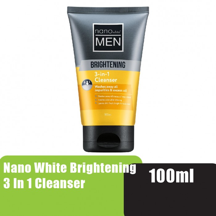 Nanowhite Brightening 3 in 1 Cleanser 100ml Pencuci muka lelaki 洗臉霜