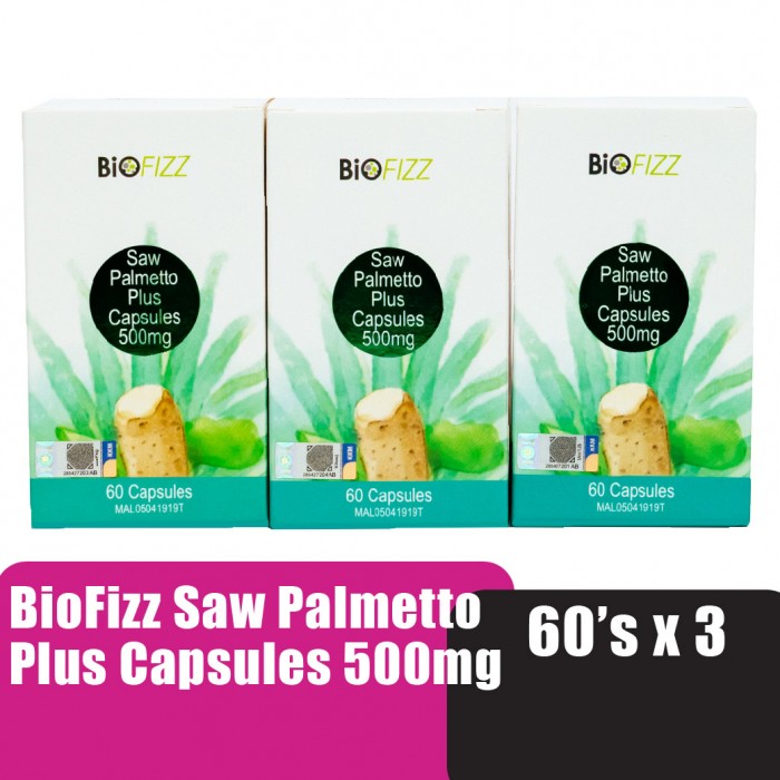 BIOFIZZ Saw Palmetto Plus Capsule 500mg 60'S X 3