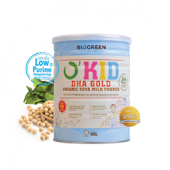 BIOGREEN O’Kid Dha Gold Organic Soya Milk Powder 800g