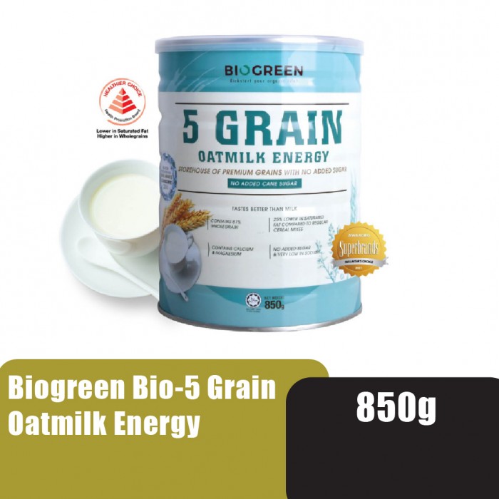 BIOGREEN 5 Grain Oatmilk Energy 850g