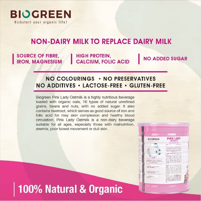 BIOGREEN Pink Lady Beetroot Oatmilk 800g