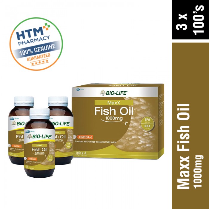 Bio-Life Maxx Fish Oil 1000mg 100's X 3