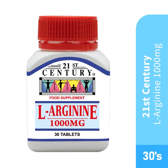 21st Century L Arginine 1000mg 30's with Amino Acid, L Arginine Supplement for Muscle,Stamina, Energy Booster