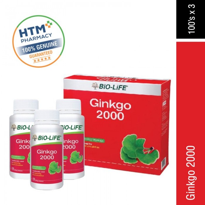 Bio-Life Gingko 2000 100'S x 3