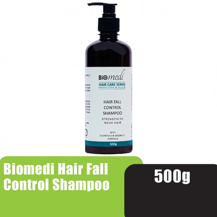 BIOMEDI Hair Fall Control Shampoo 500g With Calendula & Argan Oil - Shampoo Rambut Gugur