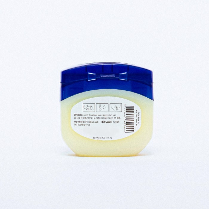 BIOMEDI Petroleum Jelly Lip Balm With Seabuckthorn 100gm 护唇膏For Dry Lip