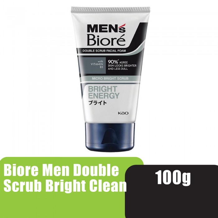 Biore Men Double Scrub Bright Clean 100G