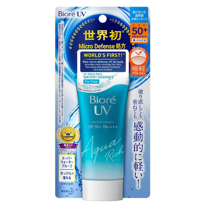 Biore Uv Aqua Sunscreen Rich Watery Essence Spf 50+ 50g - UV Protection Sunscreen SPF 50 防曬霜