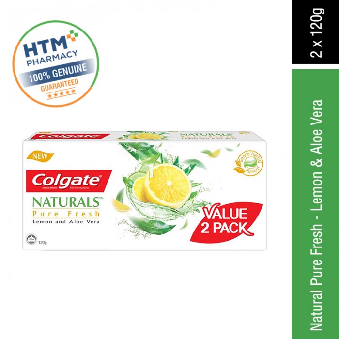 COLGATE NATURALS PURE FRESH 120G x 2 - LEMON