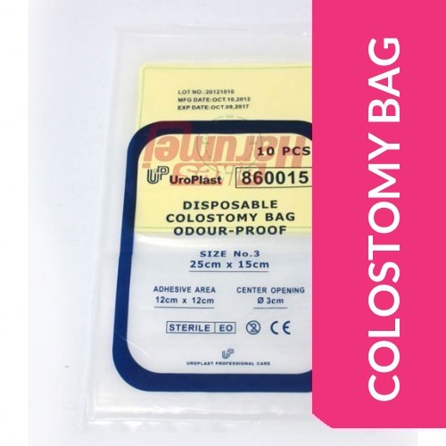 UROPLAST COLOSTOMY BAG NO.3 860015 (15CM x 25CM) 1'S