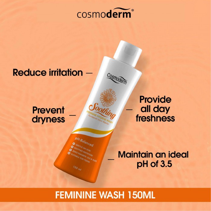 Cosmoderm Soothing Feminine Hygiene Wash 150ml