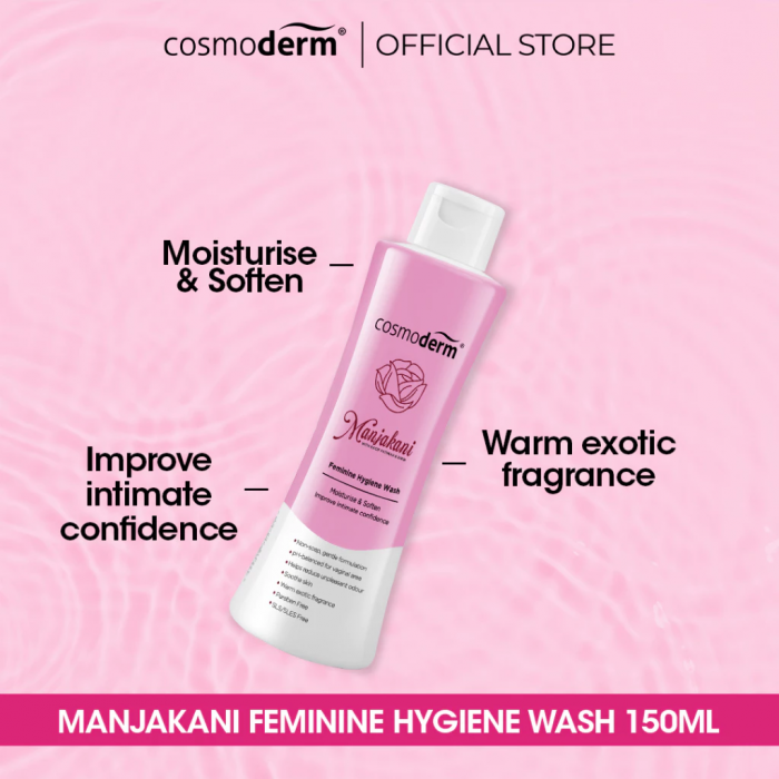 COSMODERM Manjakani Feminine Hygiene Wash 150ml for Feminine Wash