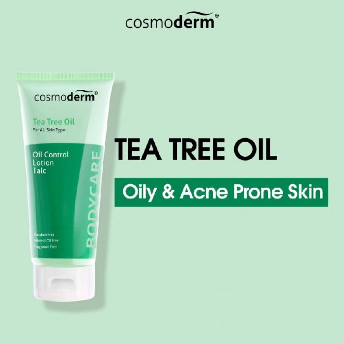 Cosmoderm Tea Tree Oil Lotion Talc 125ml - Oil Control