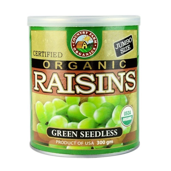 Country Farm Certified Organic Raisin Green Seedless 300G