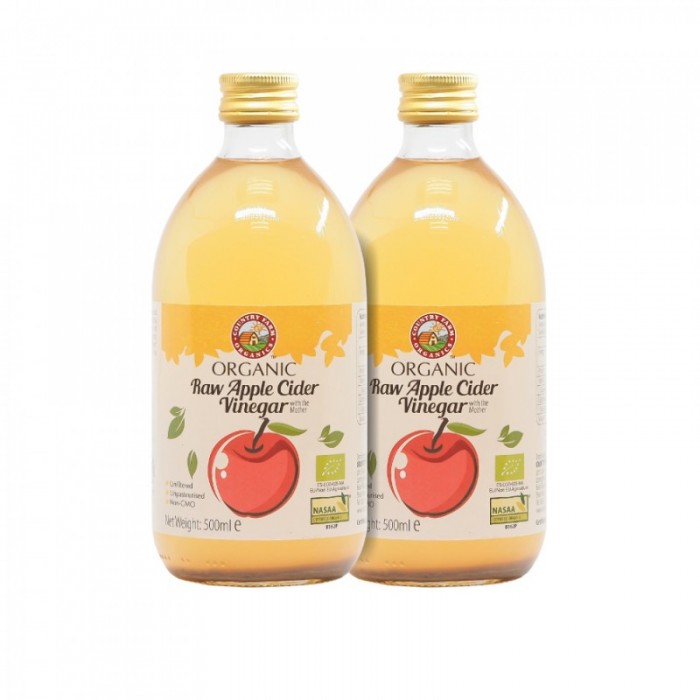 Country Farm Organic Raw Apple Cider Vinegar 500ML x2