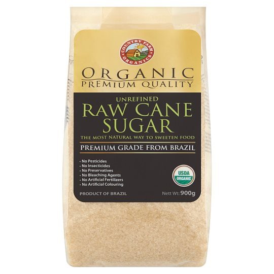 Country Farm Certified Organic Raw Cane Sugar 900G