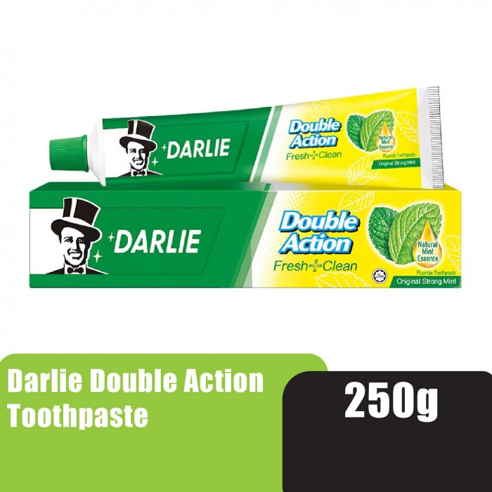 Darlie Double Action Fresh & Clean Toothpaste 250g - Protect Against Bacteria & Strengthens Tooth Enamel 牙膏 / Ubat Gigi