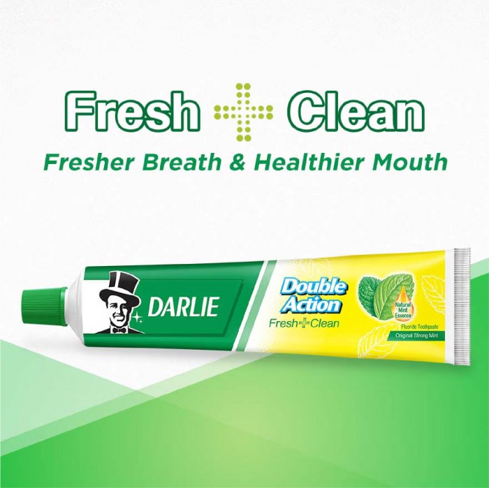 Darlie Double Action Fresh & Clean Toothpaste 250g - Protect Against Bacteria & Strengthens Tooth Enamel 牙膏 / Ubat Gigi