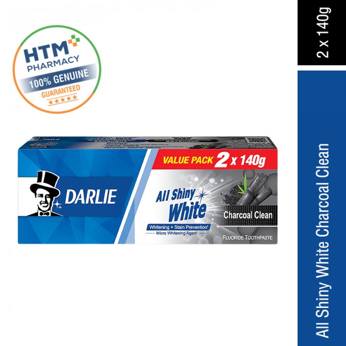 DARLIE ALL SHINY WHITE CHARCOAL CLEAN 140G X 2