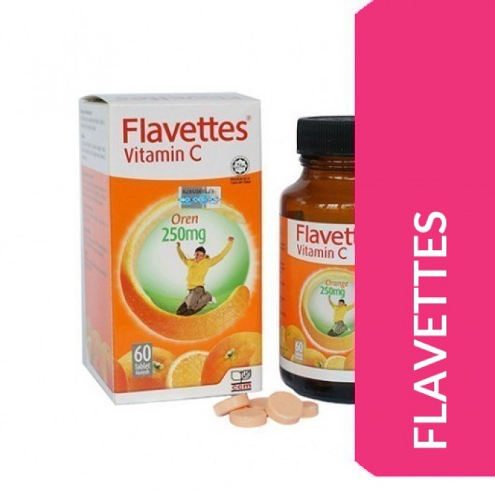 FLAVETTES VITAMIN C 250MG 60'S - ORANGE