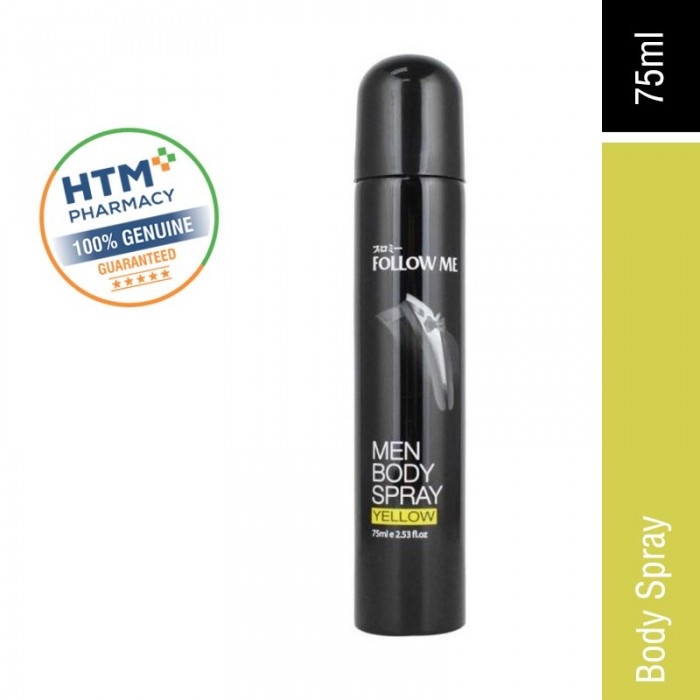 FOLLOW ME MEN'S BODY SPRAY YELLOW 75ML