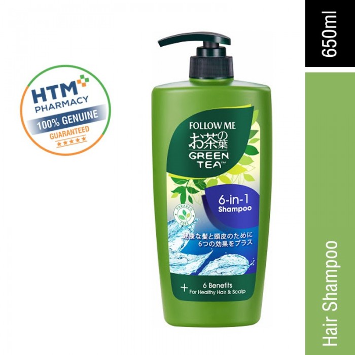 Follow Me Greentea Shampoo 650ML - 6-In-1