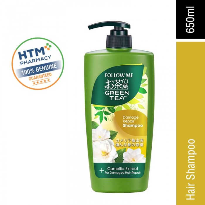 Follow Me Greentea Shampoo 650ML - Damage Repair