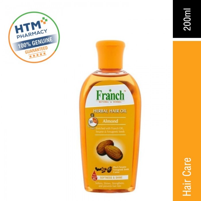 FRANCH HERBAL HAIR OIL 200ML - ALMOND