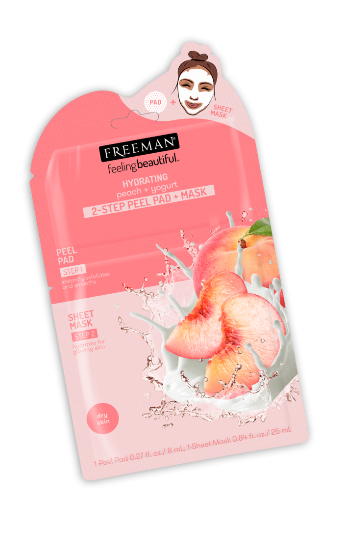 Freeman 2 Step Sheet Mask Hydrating Peach + Yogurt 25ml