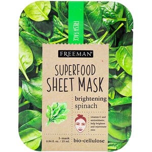 Freeman Superfood Sheet Mask Spinach 0.84 fl oz (25 ml)