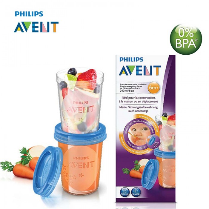 AVENT Breastmilk Storage Cups 5 x 240ml