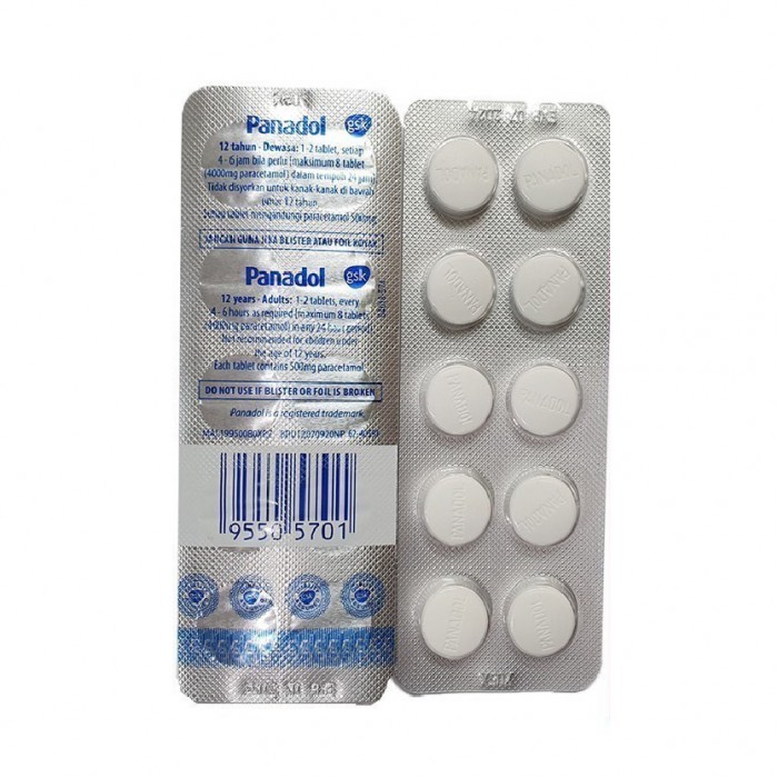 PANADOL Regular 10 's for Sakit Kepala, Ubat Migrain, Ubat Sakit Tekak, Ubat Sakit Gigi, Ubat Demam, Panadol Biasa