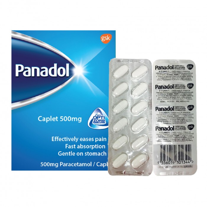 Panadol Optizorb, GSK Panadol 500mg Paracetamol for Fever & Painkiller (止痛药 / 发烧) - 12's