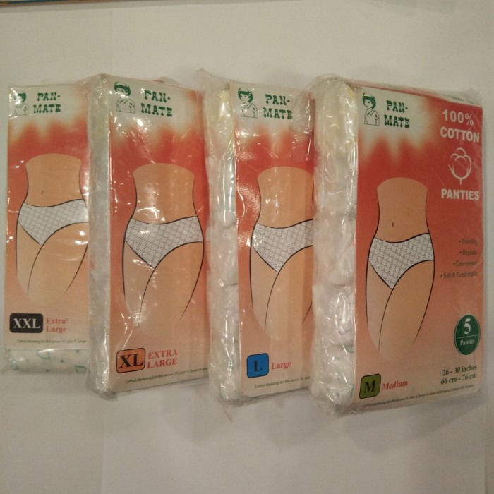 Pan-Mate 100% Cotton Panties L 5's