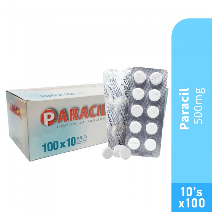 Paracil Paracetamol 500mg 1000's for Pain Relief, Fever Relief, Fever, Ubat Demam, Paracetamol, Paracetemol