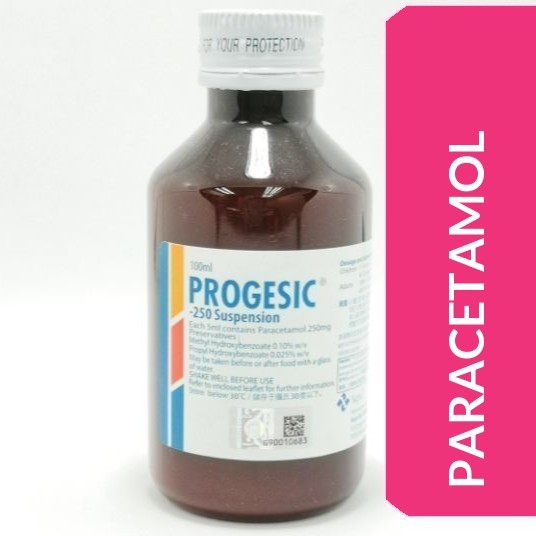 [Paracetamol] Progesic Suspension (250mg/5ml) 100ml