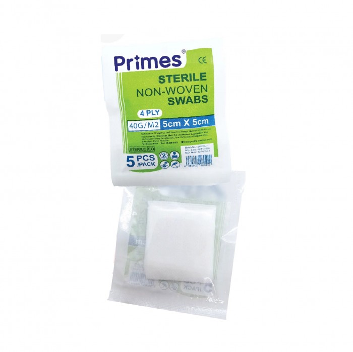 PRIMES Non-Woven Gauze Swab 40G/M2 5cm x 5cm 100's (Unigloves)