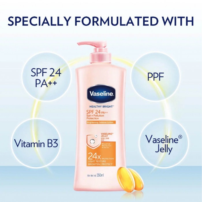 Vaseline Healthy Bright SPF 24 Sun + Pollution Protection 350ml