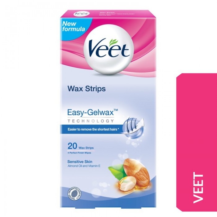 Veet Easy-Gelwax Leg & Body Wax Strips 20's - Sensitive