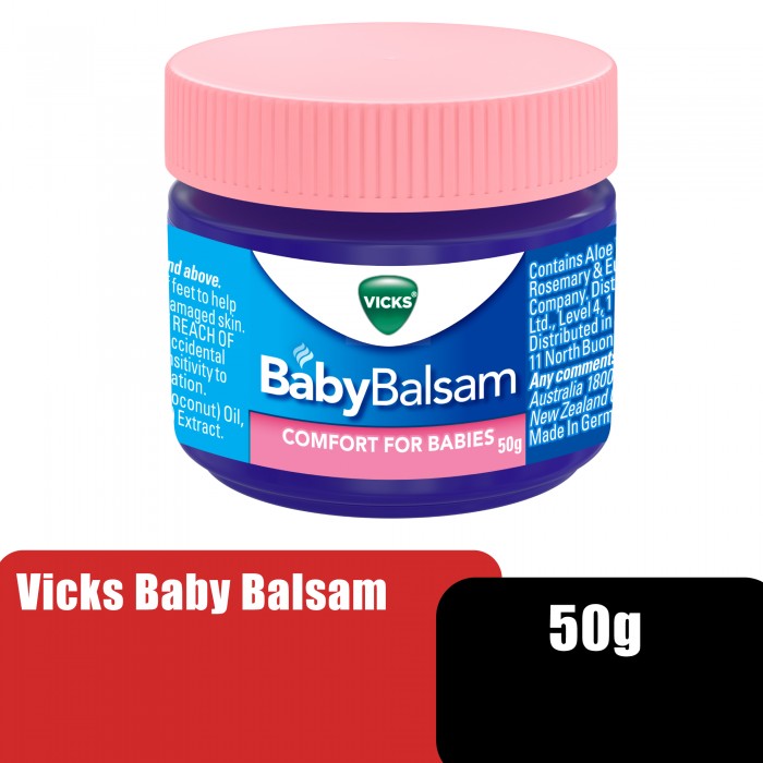 Vicks Vaporub Baby Balm, Minyak Baby Balsam, Ubat Batuk Baby Flu, 傷風 膏 婴儿 - 50g