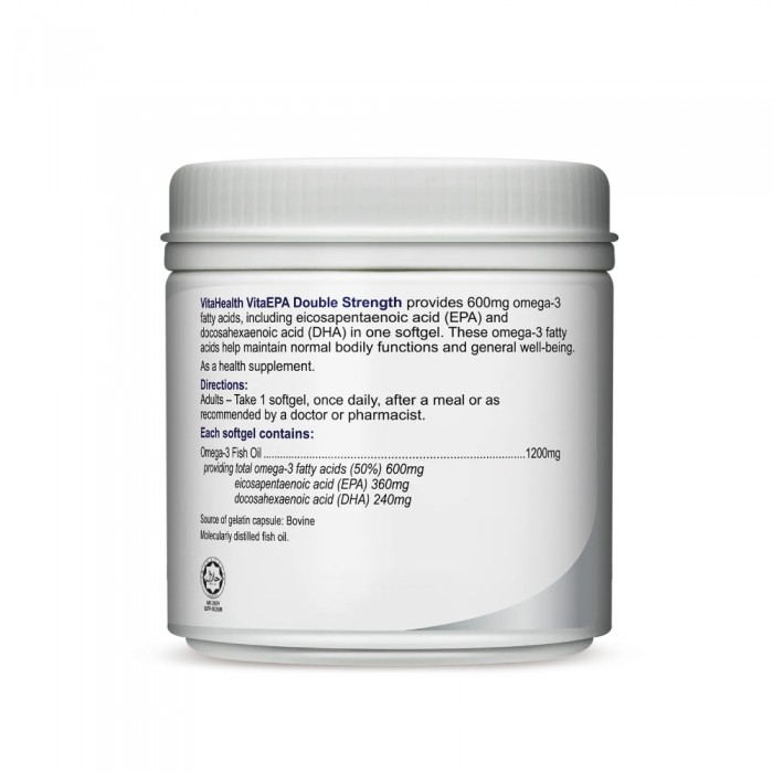 VITAHEALTH Vitaepa Double Strength 120's- Omega 3, Fish Oil Supplement, Multivitamin Supplement