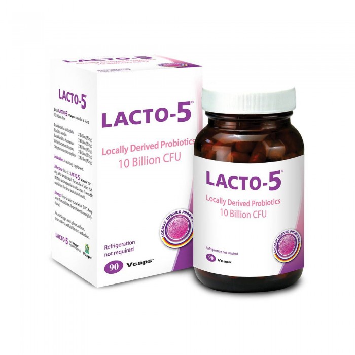 THC Lacto-5 90's for Digestion & Gut Health with Probiotic, Lactobacillus Rhamnosus, Good Bacteria, Probiotic Supplement