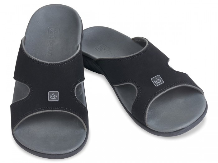 Spenco Mens Kholo Sandal Carbon/Pewter (Size 9)