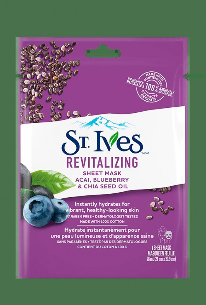 St Ives Revitalizing Sheet Mask Acai 1's