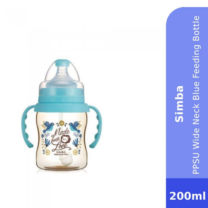 SIMBA PPSU Wide Neck Blue Feeding Bottle 200ml- Bottle Feeding , Baby Feeding , 奶瓶