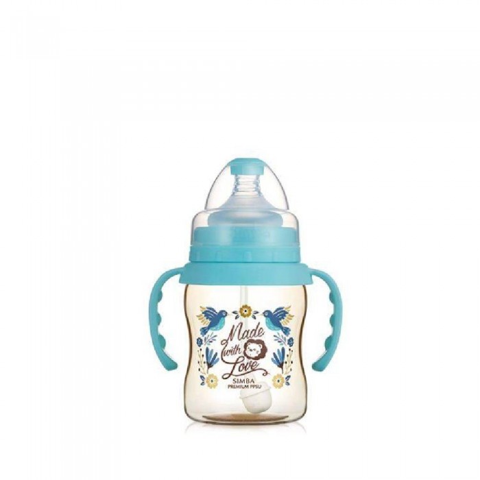 SIMBA PPSU Wide Neck Blue Feeding Bottle 200ml- Bottle Feeding , Baby Feeding , 奶瓶