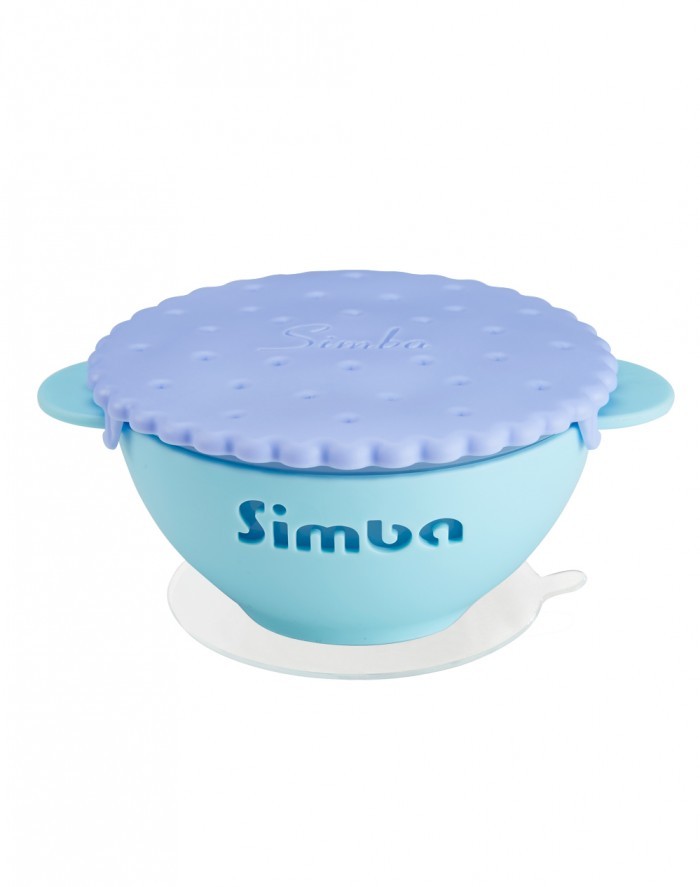 SIMBA Silicone Suction Bowl Blueberry - Baby Feeding , Utensil , Bowl