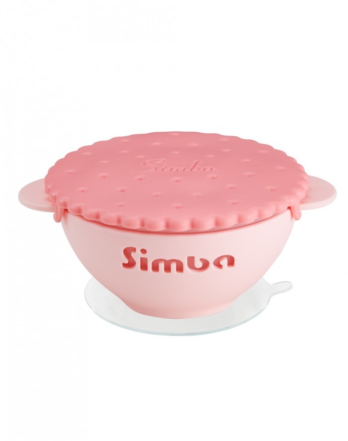 SIMBA Silicone Suction Bowl Raspberry - Baby Feeding , Utensil , Bowl