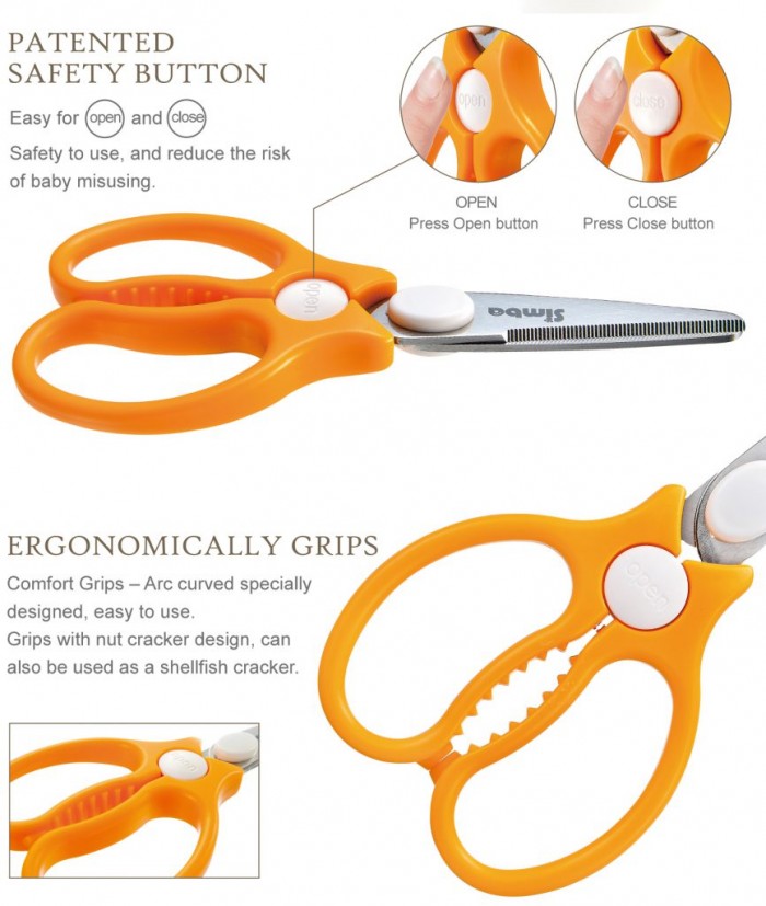 SIMBA Baby Food Scissors Orange - Baby Accessories, Baby Food Scissors , Baby Feeding